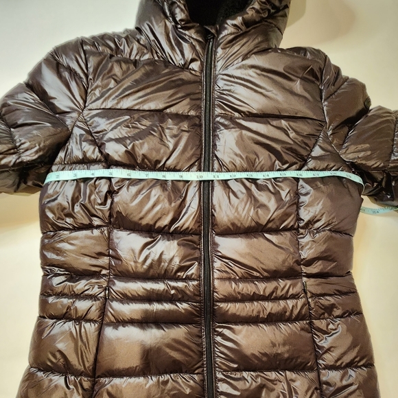 LUCKY Brand Womens Sz L Knee Length Cozy Lined Zip Front Puffer Chocolate NWOT - Picture 14 of 16
